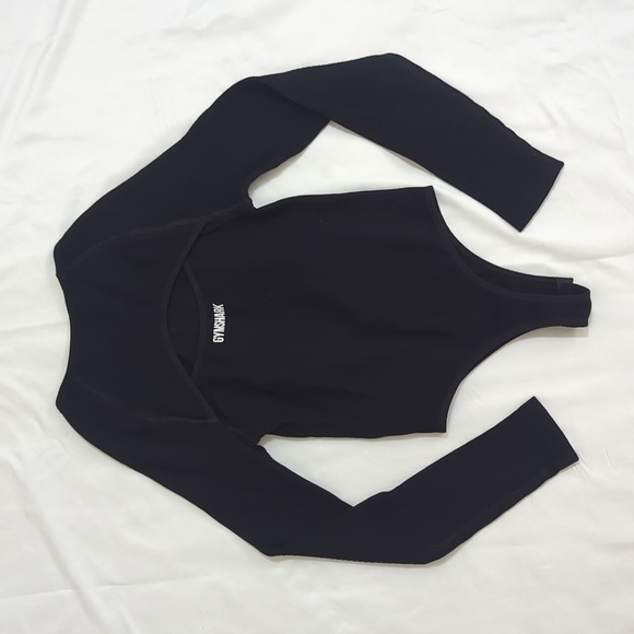 Gymshark Power Down Long Sleeve Bodysuit, Color Black Size S - Picture 6 of 16